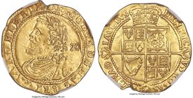 James I (1603-1625) gold 1/2 Laurel ND (1619-1620) UNC Details (Obverse Cleaned) NGC, Tower mint, Third coinage, S-2641, N-2118. Lustrous despite its ...