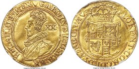 Charles I (1625-1649) gold Unite ND (1629-1630) XF Details (Mount Removed) NGC, Tower mint, Heart mm, S-2688, N-2149. Cleaned, with a wavy flan and sc...