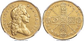 Charles II gold 5 Guineas 1681 XF Details (Removed From Jewelry) NGC, KM444.1, S-3331. An ex-jewelry piece, bearing altered surfaces, edge damage and ...