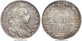 William III Crown 1695 MS62 NGC, KM486, S-3470, ESC-86. SEPTIMO edge. Its eye appeal far beyond its certified grade, this superb pre-Recoinage Crown s...