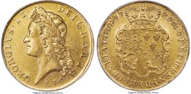 George II gold "East India Company" 5 Guineas 1729 AU Details (Mount Removed) PCGS, KM571.2, S-3664. A handsome and perhaps more attainable version of...