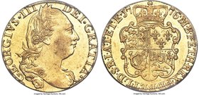George III gold Guinea 1776 AU55 PCGS, KM604, S-3728. Arguably the most popular date for the issue, featuring a bright lemon-gold color that reveals e...