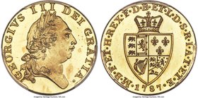 George III gold Proof Guinea 1787 PR64 Deep Cameo PCGS, KM609, S-3729, W&R-104. An exceptional example of this first year of production for the fifth ...