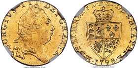 George III gold Guinea 1798 MS63 NGC, KM609, S-3729. A lustrous choice offering revealing considerable flashy luster in the fields, generally well-kep...