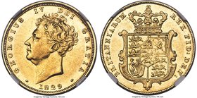 George IV gold Sovereign 1829 AU55 NGC, KM696, S-3801. A lustrous pale gold offering displaying no meaningful wear to its sharply struck devices. 

...