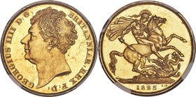 George IV gold 2 Pounds 1823 MS62 NGC, KM690, S-3798. Highly lustrous, an appealing example of this one-year type with scattered hairlines and marks i...
