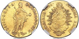 Joseph II gold 2 Ducat 1784 AU55 NGC, KM397 (Rare), Fr-195. The single finest recorded example of the date across both grading services, and the sole ...