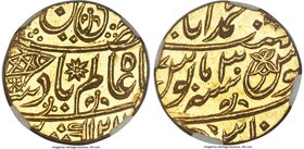 British India. Bengal Presidency gold Mohur AH 1202 Year 30 (1788) MS65 NGC, Benares mint, KM31, Stevens-7.16 (RR). Of virtually impeccable quality, u...
