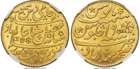 British India. Bengal Presidency gold Mohur AH 1202 Year 19 (1831-1835) MS65 NGC, Calcutta mint, KM114, Stevens-9.3. Edge grained left with crescent m...