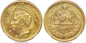 Muhammad Reza Pahlavi gold 5 Pahlavi MS 2536 (1977) MS66 NGC, KM1202, Fr-99. A resplendent gem showing almost none of the weakness frequently seen ove...
