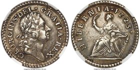 George I silver Proof Pattern Farthing 1723 PR45 NGC, KM119a, S-6604. 4.74gm. Plain edge type. A highly eye appealing selection of this rare Pattern t...