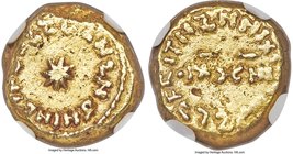 Arab-Byzantine. temp. al-Walid I (AH 86-96 / AD 705-715) gold Solidus Indictional Year 11 (AH 94 / AD 712/3) AU Details (Cleaned) NGC, Uncertain Spani...