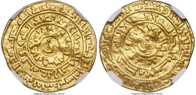 Fatimid. al-Zahir (AH 411-427 / AD 1021-1036) gold Dinar AH 424 (AD 1032/3) VF Details (Damaged) NGC, Filastin mint, A-714.2, cf. SICA-532 (date unlis...