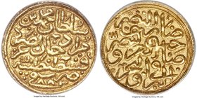Ottoman Empire. Mehmed II (2nd Reign, AH 855-886 / AD 1451-1481) gold Mule Sultani AH 883-Dated (AH 885 / AD 1480/1) MS62 ANACS, Constantinople mint (...
