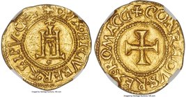 Genoa. Biennial Doges gold Scudo d'Oro ND (1541-1555) MS63 NGC, Fr-412. Extremely lustrous and featuring a light golden orange tone, this handsome pie...