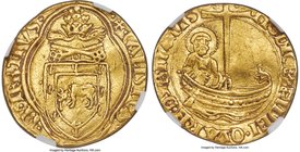 Papal States. Callistus III gold Ducat ND (1455-1458) XF40 NGC, Rome mint, Fr-7, MIR-348/2, B-347. 3.43gm. + CALISTVS • – • PP • TERTIVS •, Papal tiar...
