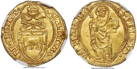Papal States. Callistus III gold Ducat ND (1455-1458) MS62 NGC, Rome mint, Fr-8, MIR-349, B-348. 3.50gm. • + • CALISTVS * • – • PP • TERTIVS •, Papal ...