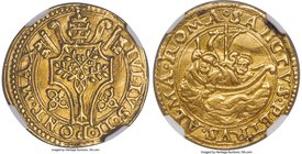 Papal States. Julius II gold Fiorino di Camera ND (1503-1513) XF Details (Edge Filing) NGC, Rome mint, Fr-40, B-562. Boldly struck with light toning a...