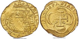 Philip V gold Shipwreck Cob 8 Escudos 1714 Mo-J MS62 NGC, Mexico City mint, KM57.3, Fr-6. 27.2gm. Variety with date on reverse. From the 1715 Plate Fl...