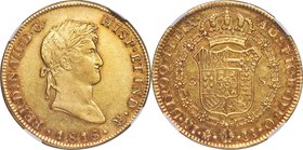 Ferdinand VII gold 8 Escudos 1816 Mo-JJ AU53 NGC, Mexico City mint, KM161. An attractive example with a good strike, only light wear for the grade, un...