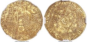 Gorinchem. City gold Imitative Rose Noble ND (1583-1591) XF45 NGC, Fr-80, S-1952, Schneider-851. 7.48gm. Struck in imitation of the gold Ryal (Rose No...