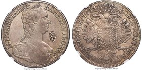 Madura Island. Sumenep Counterstamped Ducaton ND (1811-1854) XF45 NGC, KM199.2. Displaying a star counterstamp on a Maria Theresa Thaler dated 1765 (c...