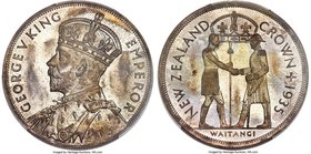 George V Proof "Waitangi" Crown 1935 PR65 PCGS, KM6, Dav-433. Struck to commemorate the Treaty of Waitangi, the accord signed in 1840 between represen...