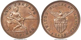 USA Administration Centavo 1918-S MS63 Brown ANACS, San Francisco mint, KM163, Allen-2.16a. Large S variety. A choice example with a deep chestnut-bro...