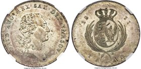 Friedrich August I Taler 1811-IB AU58 NGC, Warsaw mint, KM-C87. Tied for the finest known that NGC has certified, this choice example features boldly ...