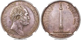 Nicholas I "Alexander I Column Commemorative" Rouble 1834 AU53 NGC, St Petersburg mint, KM-C169, Bit-894 (R). Notably bold, with minor marks in-line w...