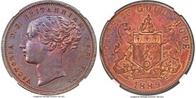 Cape of Good Hope. British Colony - Victoria bronze Proof Penny 1889 PR62 Red and Brown NGC, Brussels mint, KMX-1 (prev. KM-Pn1), Hern-C8. A visually ...