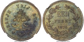 Orange Free State. Republic bronze Pattern Penny 1874 MS65 Brown NGC, Brussels mint, KMX-Pn1. Mintage: 100. A true gem representative of this low-prod...