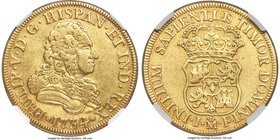 Philip V gold 4 Escudos 1734 M-JF XF Details (Cleaned) NGC, Madrid mint, KM360. A lightly toned example of this rare issue, lightly cleaned but still ...