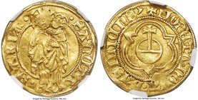 Basel. Free Imperial City gold Goldgulden ND (1439-1440) XF Details (Obverse Scratched) NGC, Fr-7, HMZ-2-49f. • SANCTA • MARIA •, Madonna with Christ ...