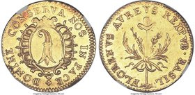 Basel. City gold Goldgulden (Ducat) ND (c. 1790) MS63 NGC, KM182, HMZ-2-95c. Flashy mirror fields with bright luster and a solid strike. Just a touch ...