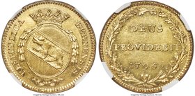 Bern. Canton gold 2 Duplone 1795 MS61 NGC, KM144.1, Fr-181, HMZ-2-211b. Glowing mint luster cascades over the fields of this Mint State representative...