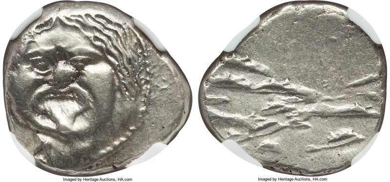 ETRURIA. Populonia. Ca. 3rd century BC. AR 20 asses (22mm, 8.32 gm). NGC AU 4/5 ...