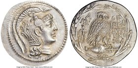 ATTICA. Athens. Ca. 2nd-1st centuries BC. AR tetradrachm (33mm, 16.78 gm, 11h). NGC Choice AU 4/5 - 4/5, slight die shift. New Style coinage, ca. 135/...