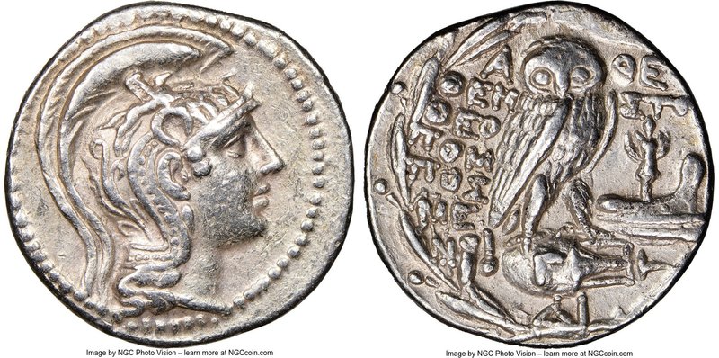 ATTICA. Athens. Ca. 2nd-1st centuries BC. AR tetradrachm (28mm, 16.76 gm, 12h). ...
