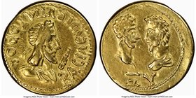 BOSPORAN KINGDOM. Eupator (ca. AD 154/5-172/3), with Marcus Aurelius and Lucius Verus. EL stater (19mm, 7.77 gm, 12h). NGC Choice VF 5/5 - 3/5, brushe...