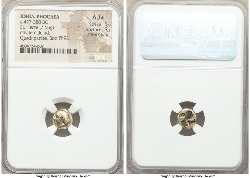 IONIA. Phocaea. Ca. 477-388 BC. EL sixth-stater or hecte (10mm, 2.55 gm). NGC AU...