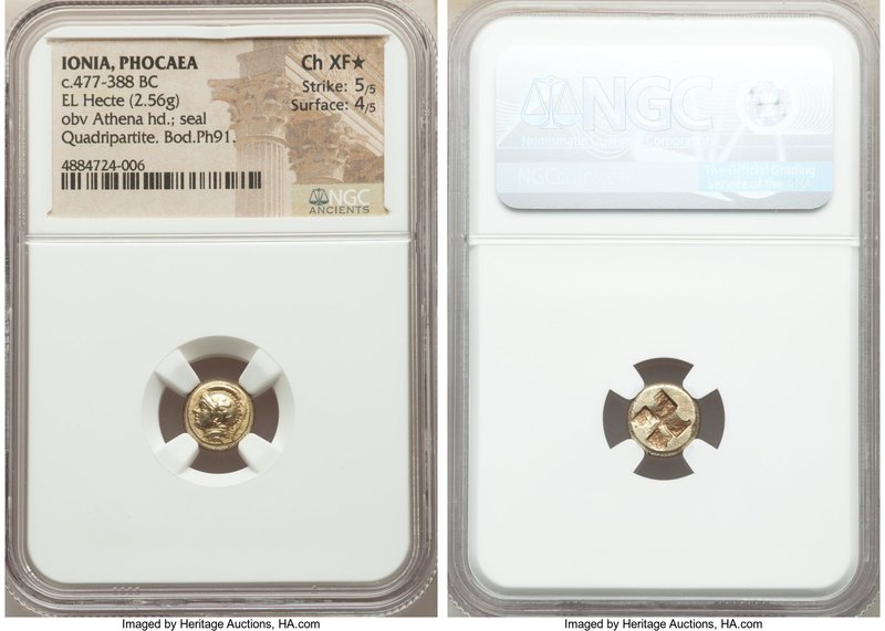 IONIA. Phocaea. Ca. 477-388 BC. EL sixth-stater or hecte (10mm, 2.56 gm). NGC Ch...