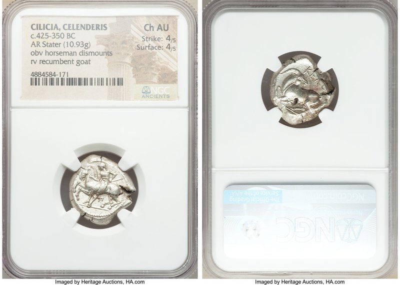 CILICIA. Celenderis. Ca. 425-350 BC. AR stater (20mm, 10.93 gm, 7h). NGC Choice ...