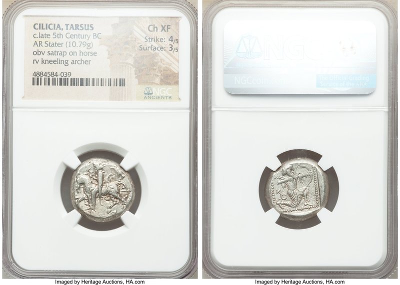 CILICIA. Tarsus. Ca. late 5th century BC. AR stater (19mm, 10.79 gm, 12h). NGC C...