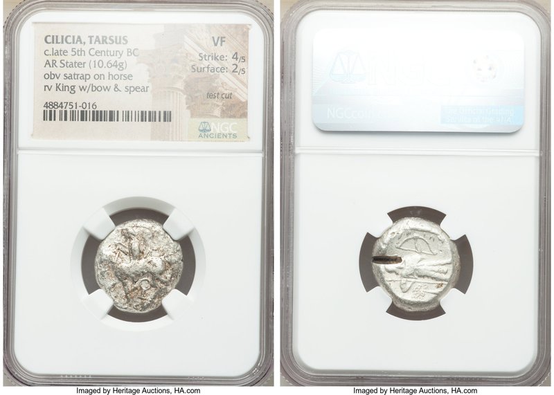 CILICIA. Tarsus. Ca. late 5th century BC. AR stater (19mm, 10.64 gm, 9h). NGC VF...
