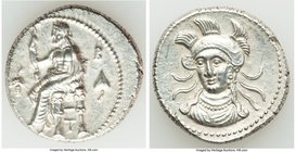 CILICIA. Tarsus. Balacros, as Satrap (ca. 333-323 BC). AR stater (24mm, 10.80 gm, 6h). MS, brushed. Baaltars seated left, lotus-tipped scepter in righ...