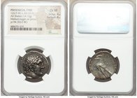 PHOENICIA. Tyre. Ca. 126/5 BC-AD 65/6. AR shekel (26mm, 14.12 gm, 12h). NGC Choice VF 4/5 - 4/5. Dated Civic Year 94 (AD 33/2). Laureate bust of Melqa...
