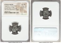 Augustus (27 BC-AD 14). AR denarius (18mm, 3.49 gm, 6h). NGC Choice AU 4/5 - 2/5. Uncertain mint in Spain, AD 19-18. CAESAR-AVGVSTVS, bare head of Aug...