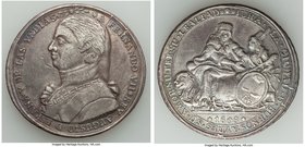 Ferdinand VII silver "Buenos Aires" Proclamation Medal 1808 XF, Fonrobert-10061, Medina-281. 43mm. 35.25gm. By Arrabal. An elusive proclamation piece ...