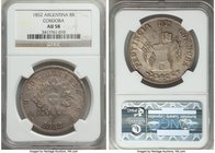 Cordoba. Provincial 8 Reales 1852 AU58 NGC, Cordoba mint, KM32. An important single-year issue with classic die deterioration on the sun-face, otherwi...